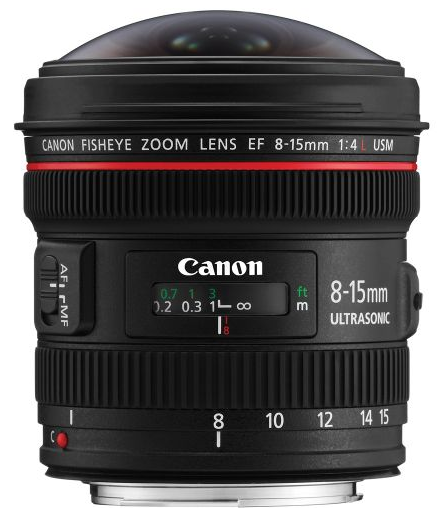 Canon EF 8-15mm f/4L Fisheye USM Wide zoom Lens 