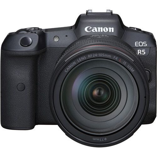 Canon EOS R5 Mirrorless Digital Camera with RF 24-105mm f/4L Lens & EF-EOS R Control Ring Adapter